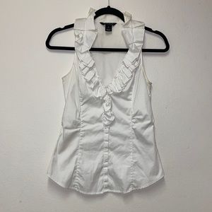 White House Black Market Sleeveless Blouse Size 2